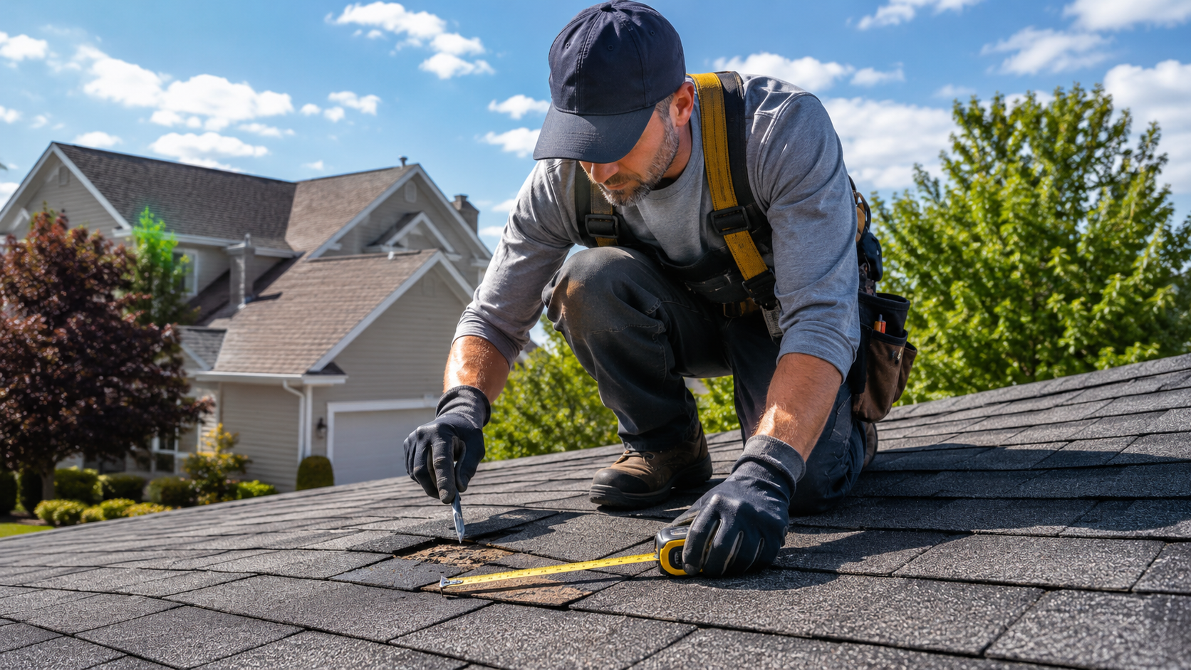 Gutter repair estimate inspection in Clancy, MT with a gutter contractor checking gutters, fascia, drainage flow, and leak concerns