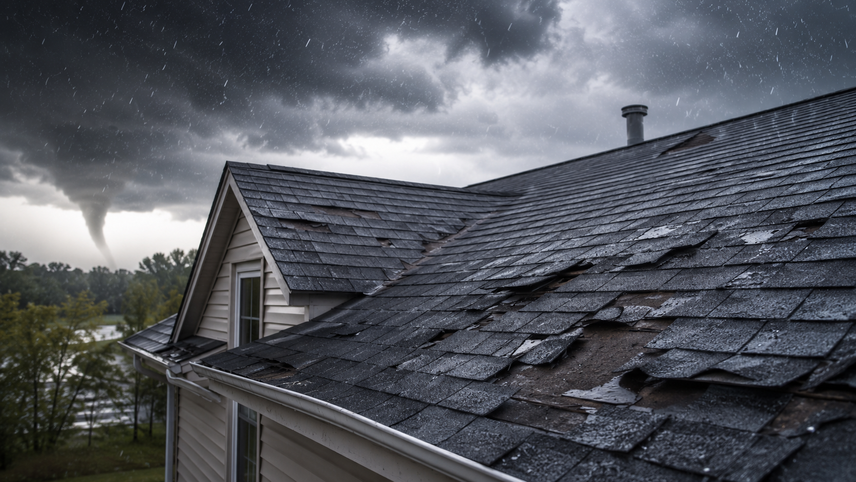 Storm damage gutter estimate in Clancy, MT for hail damage, wind damage, bent gutters, detached sections, and drainage documentation